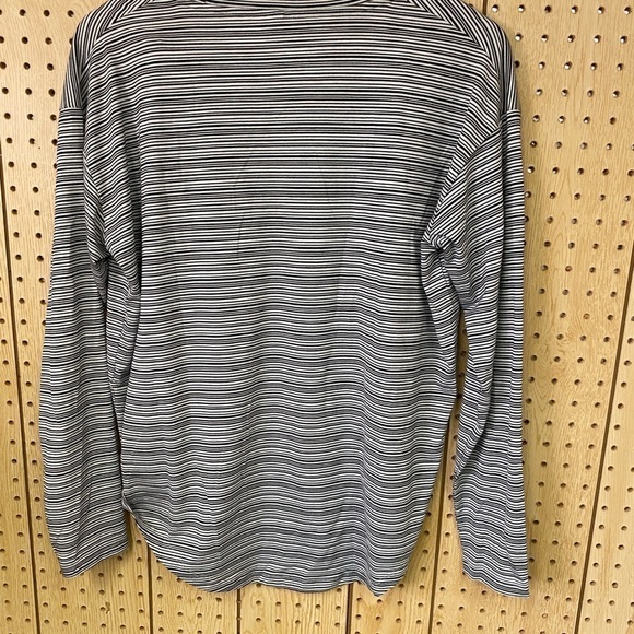 Athleta V-Neck Long Sleeve Stripe Top - Picture 3 of 6